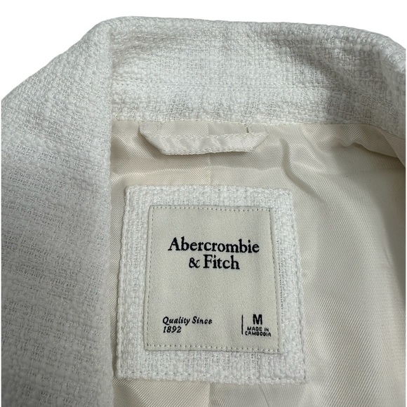 ABERCROMBIE and‎ FITCH Cropped Tweed Blazer, Size MEDIUM - Picture 6 of 9